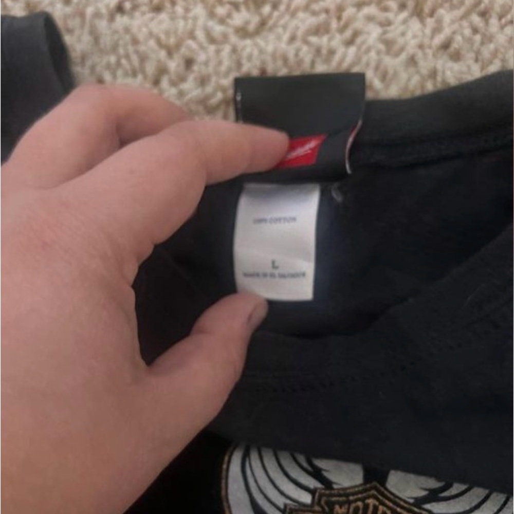 Harley-Davidson Black Cotton LongSleeve - Picture 3 of 3
